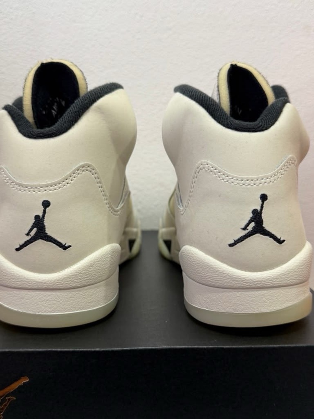 Nike Kids Cream and Black Jumpman High-Top Sneakers